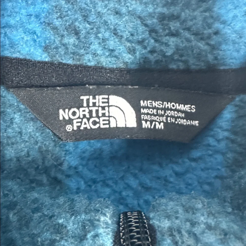 The North Face Buffalo‎ Plaid Black & Blue Quarter Zip Fleece Size Medium